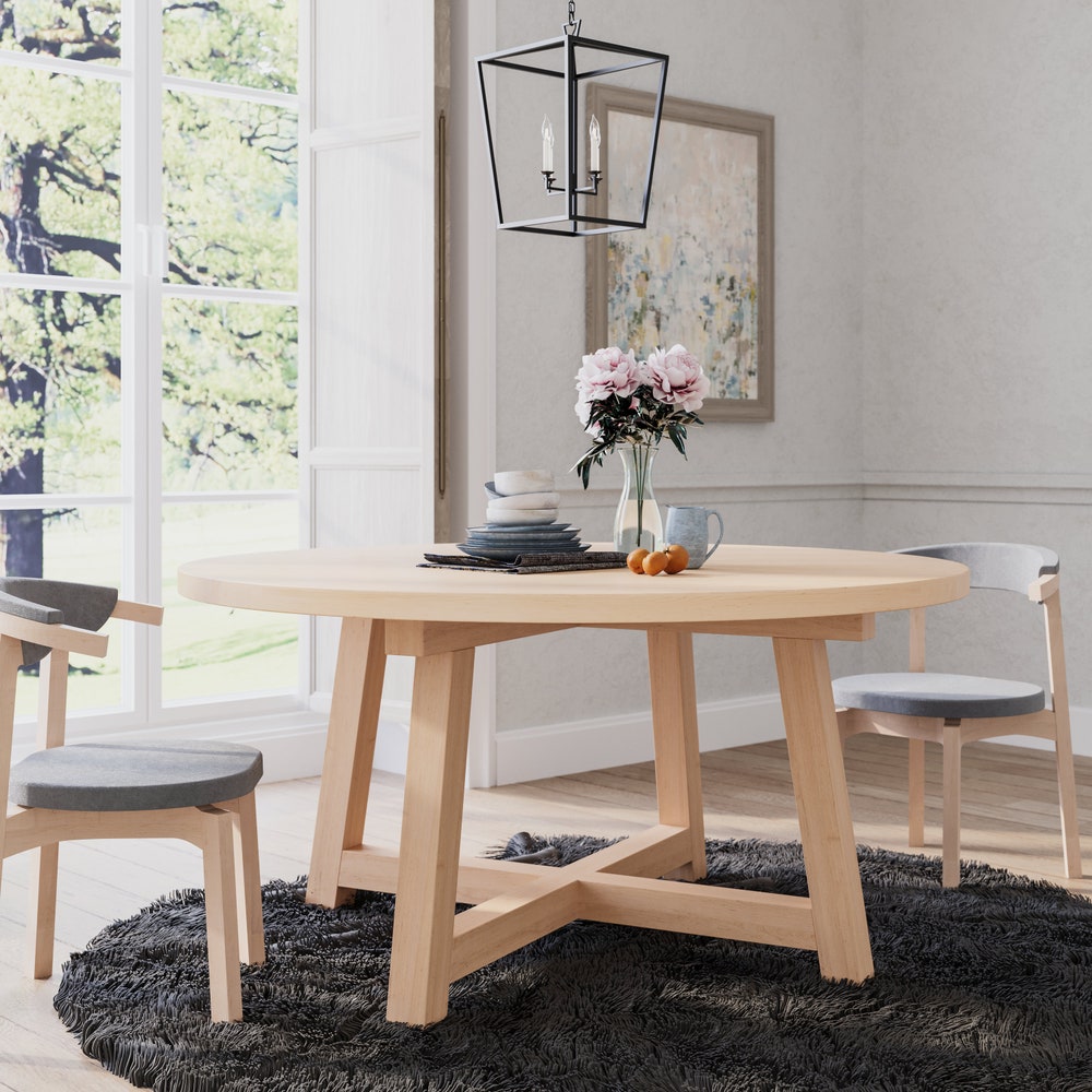 The Croft Maple Dining Table, Round Dining Table - Image 3