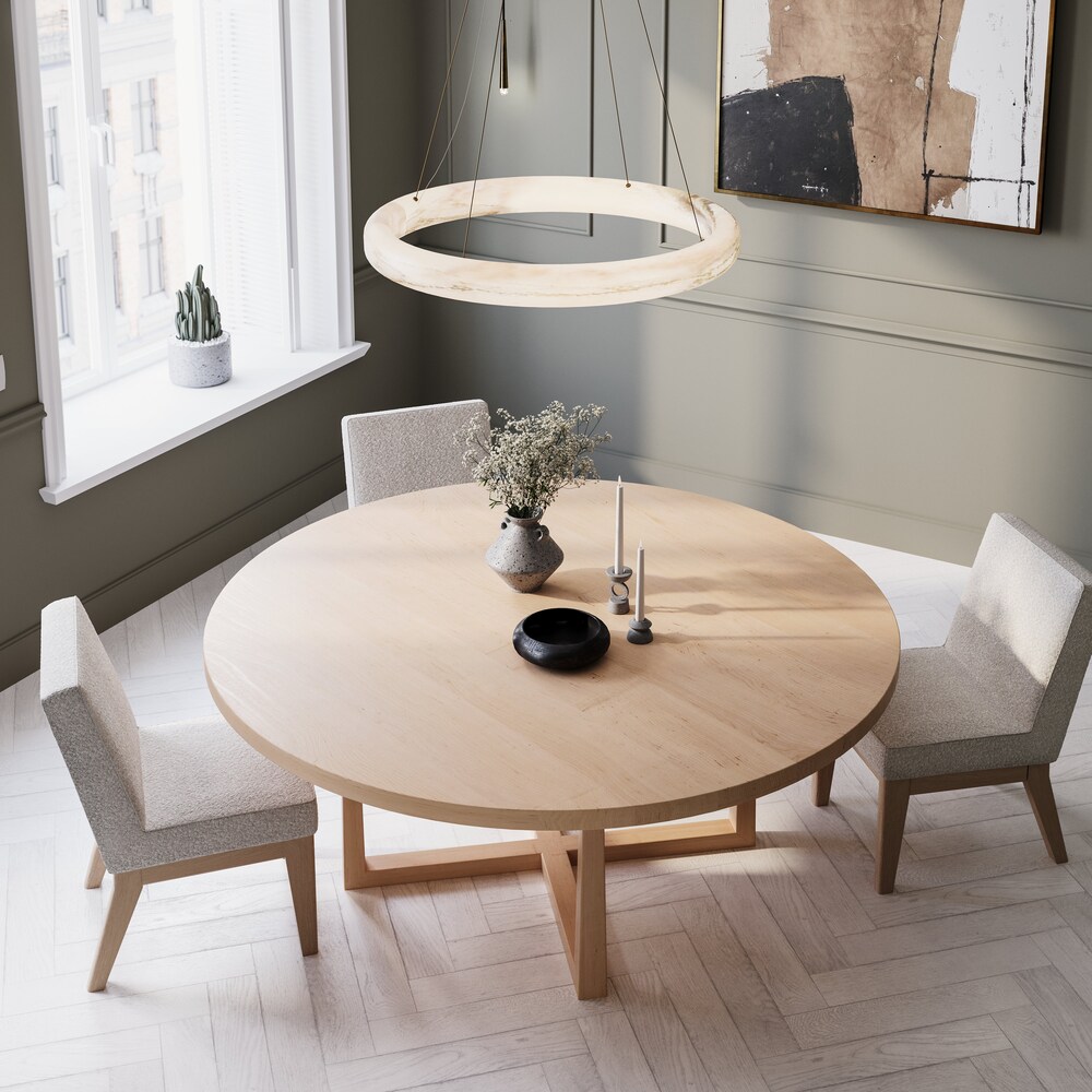 The Florentine Maple Dining Table, Round Maple Dining Table - Image 4