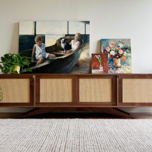 The Gatsby | Solid Wood | Mid-Century Modern Record Console