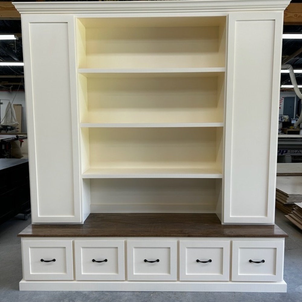 Philadelphia Mudroom Locker Bench | Custom Hall Tree with Hooks & Storage – Entryway Organizer | 5-section Hall Tree | Handmade Furniture - Image 7