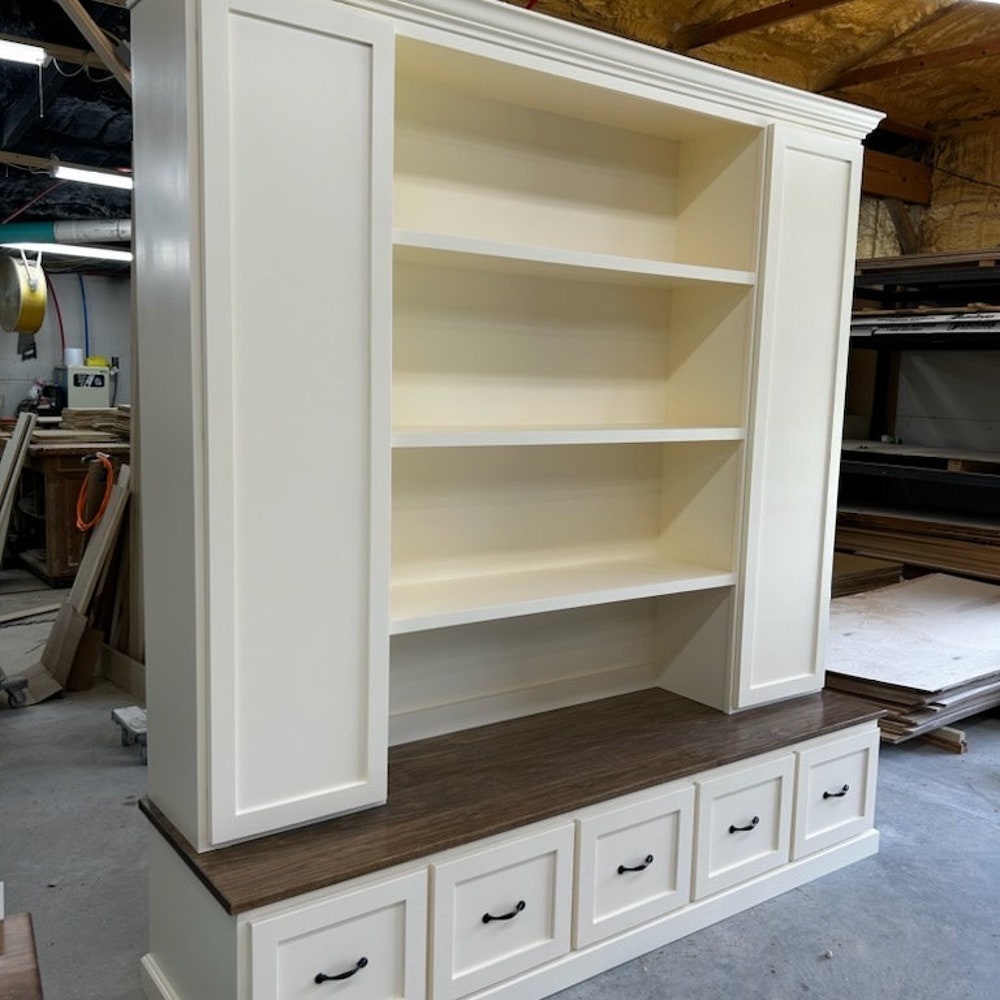 Philadelphia Mudroom Locker Bench | Custom Hall Tree with Hooks & Storage – Entryway Organizer | 5-section Hall Tree | Handmade Furniture - Image 5