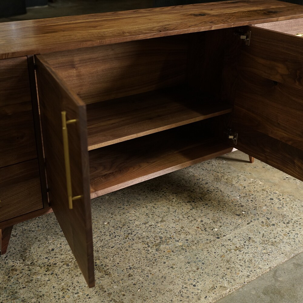 Hernandez Console, 6 Drawers, Mid-Century Modern Credenza, Modern Sideboard, Solid Wood Sideboard (Shown in Walnut) - Image 5