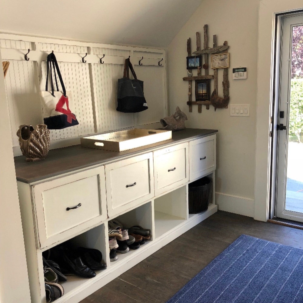 Markley Hall Tree | Custom Mudroom Bench with Storage | Entryway Organizer with Hooks & Cubbies | Farmhouse Style Hall Tree Furniture - Image 5