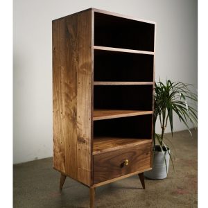 il_1000x1000.5285071967_rg44.jpg Lam Bookcase, 48"H, Mid-Century Modern LP Storage, Record Storage, Modern Vinyl Storage (Shown in Walnut)