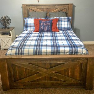il_1000x1000.5295646959_5rd9.jpg Douglas Farmhouse Bed Frame with Storage Drawers | Rustic Solid Wood Bedroom Furniture | Custom Handmade Platform Bed | Rustic Bed Frame