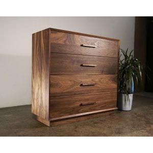Schultz Dresser, Modern Dresser, Modern Highboy, Mid Century, 4 Drawer Highboy, Solid Hardwood Dresser (Shown in Walnut)