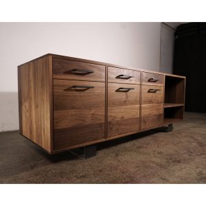 il_1000x1000.5375077397_cmgz.jpg Collins Media Console, 6 Drawer, Hifi Storage, Audio Component Storage, Modern Wood Sideboard, Solid Wood Console (Shown in Walnut)