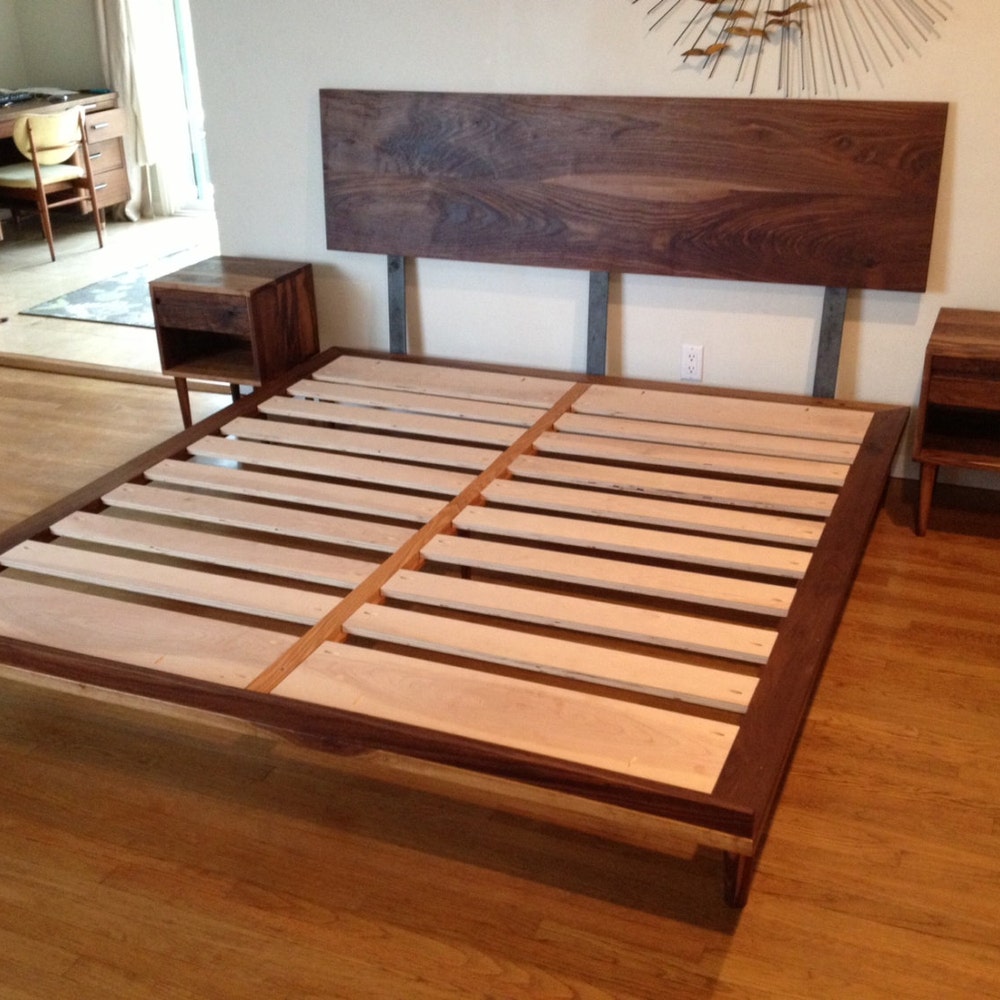 George Nelson-Inspired Bed (Danish Mid Century Modern Style Bed) - Image 4