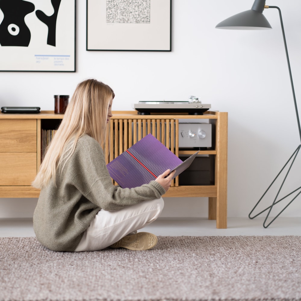 JAMM LOW 160 - record player stand with storage made of solid oak wood - Image 5