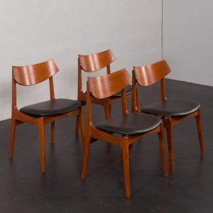 il_1000x1000.5544748034_awi9.jpg Set of 4 teak mid-century chairs by Funder-Schmidt & Madsen in black aniline leather, Denmark 1960s