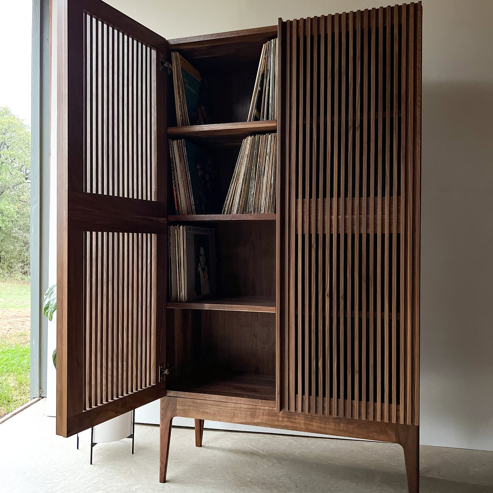 The Hemingway | Solid Wood | Mid-Century Modern Record Storage Unit - Image 7