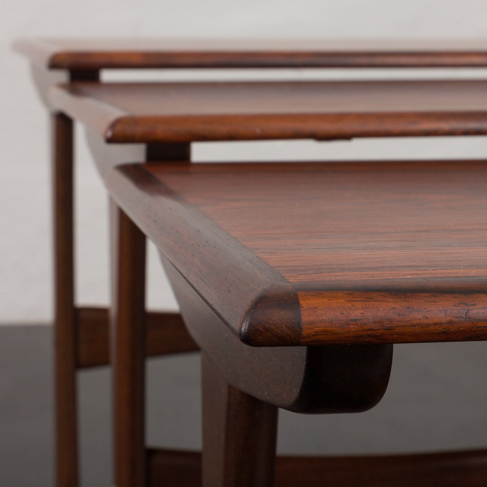 Kai Kristiansen rosewood nesting tables for Vildbjerg Möbelfabrik, Denmark 1960s - Image 2