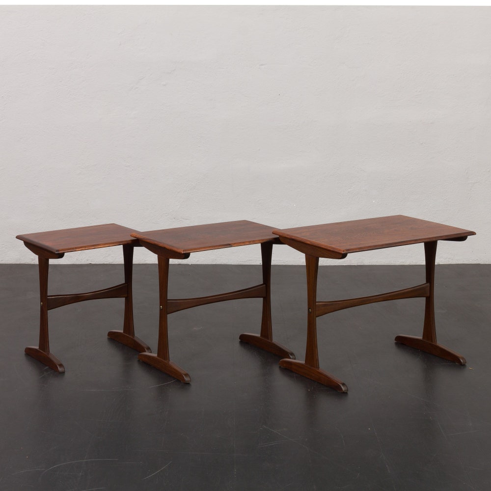 Kai Kristiansen rosewood nesting tables for Vildbjerg Möbelfabrik, Denmark 1960s - Image 4