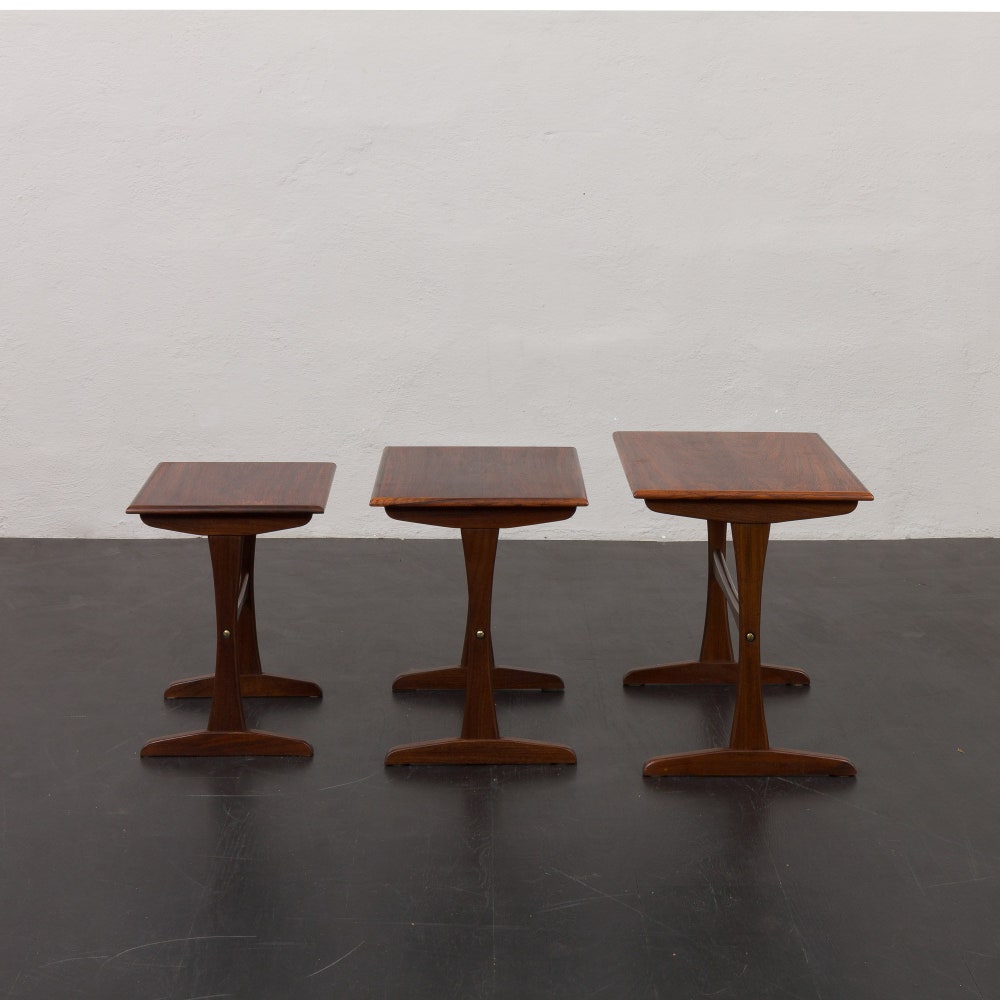 Kai Kristiansen rosewood nesting tables for Vildbjerg Möbelfabrik, Denmark 1960s - Image 5
