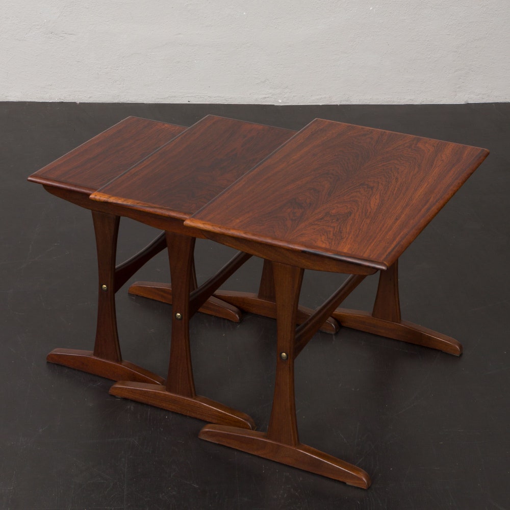 Kai Kristiansen rosewood nesting tables for Vildbjerg Möbelfabrik, Denmark 1960s - Image 9