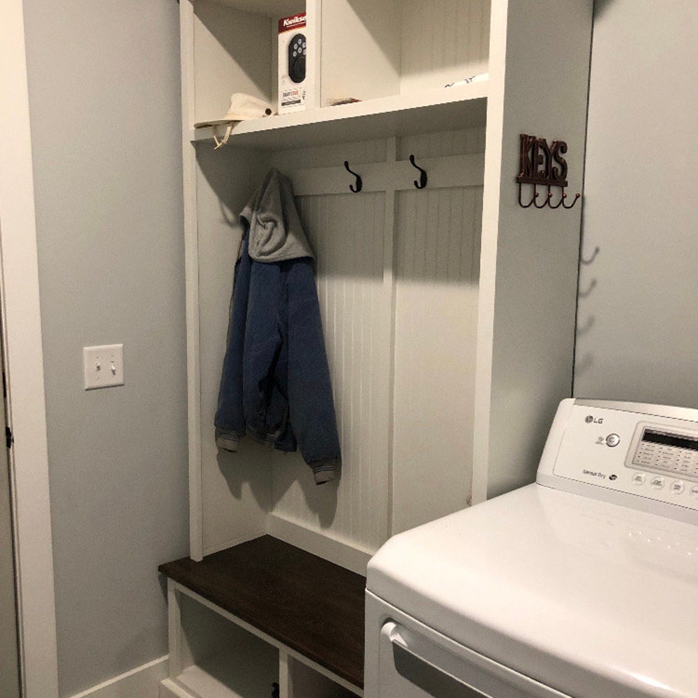 Pennsylvania Mudroom Bench with Shoe Storage | 2-Section Entryway Organizer | Custom Handmade Furniture - Image 3