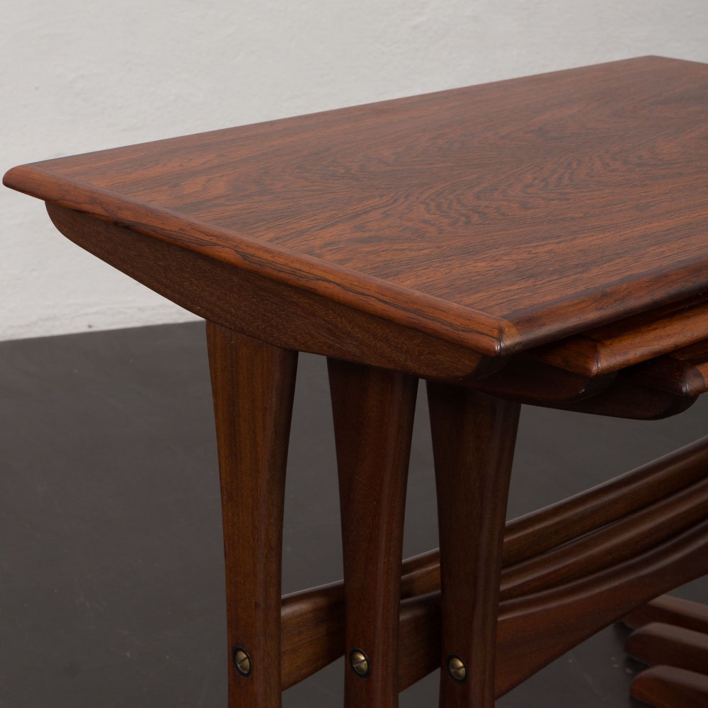 Kai Kristiansen rosewood nesting tables for Vildbjerg Möbelfabrik, Denmark 1960s - Image 7