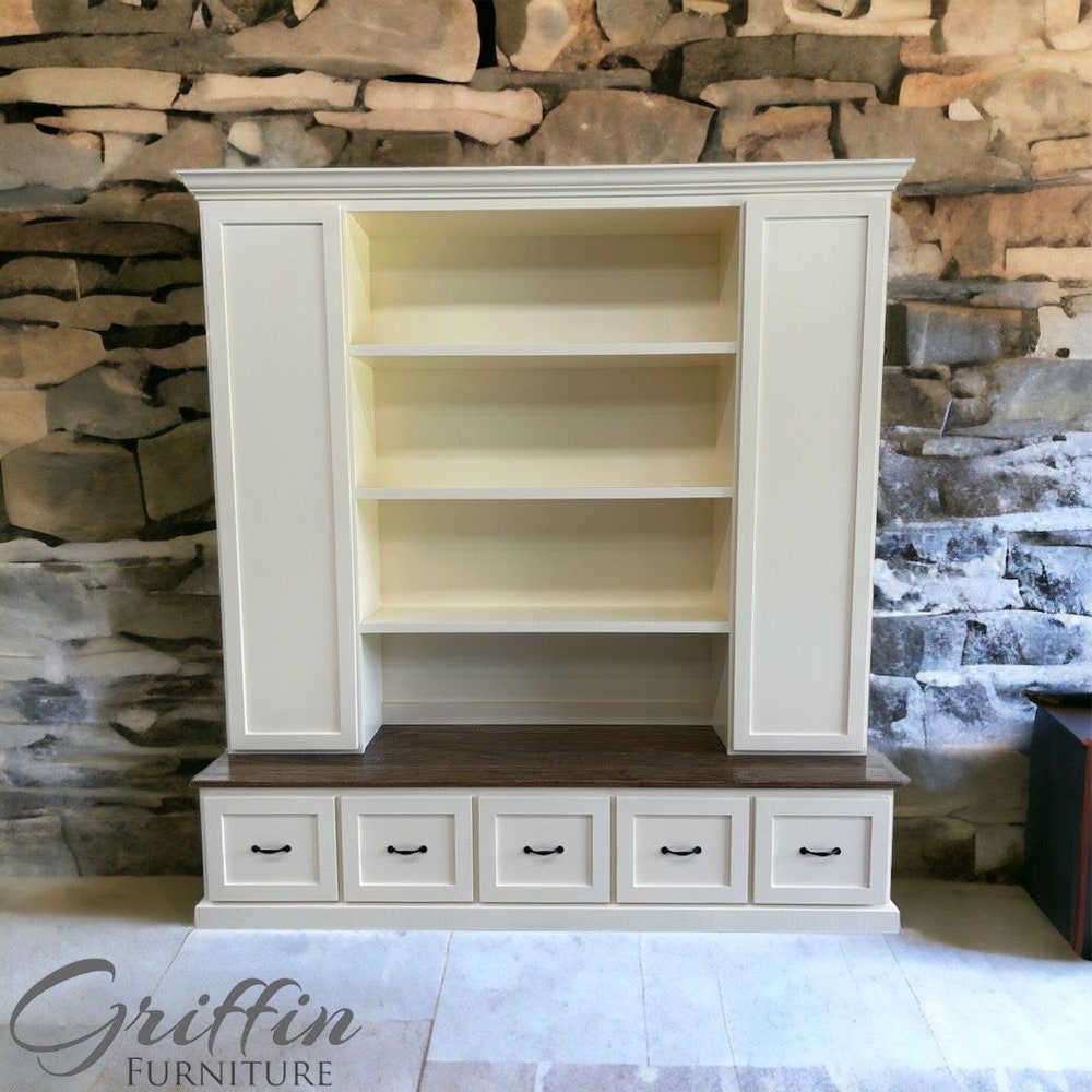 Philadelphia Mudroom Locker Bench | Custom Hall Tree with Hooks & Storage – Entryway Organizer | 5-section Hall Tree | Handmade Furniture - Image 6