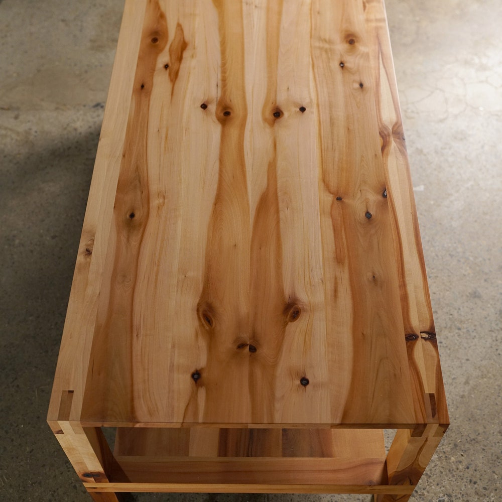 Nisqually Coffee Table, Solid Wood Rectangular Coffee Table, Wood Coffee Table with Storage (Shown in Madrone) - Image 5