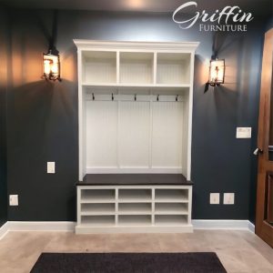 Louisiana Mudroom Entryway Organizer | Custom Hall Tree Bench with Storage | Standing Laundry Room Furniture | Free Shipping USA