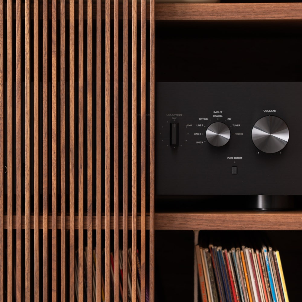 TONN 101 HIGH - Tall modern walnut credenza, stylish storage cabinet - Image 10