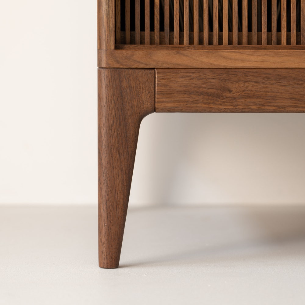 TONN 101 – Walnut Wood Record Player Stand - Vinyl Storage - Image 7