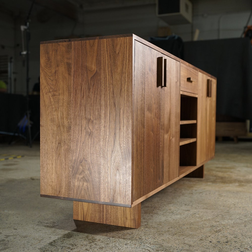 Elwell Buffet, 1 Drawer, Modern Sideboard, Modern Solid Wood Buffet (Shown in Walnut) - Image 4