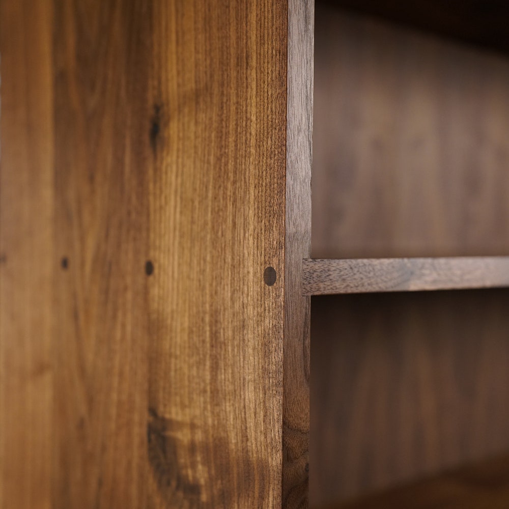 Fullstack Bookcase - Double Wide, 45"W, Modern Bookshelf, Vinyl Bookcase (Shown in Walnut) - Image 5