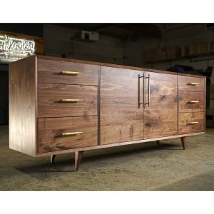 Hernandez Console, 6 Drawers, Mid-Century Modern Credenza, Modern Sideboard, Solid Wood Sideboard (Shown in Walnut)