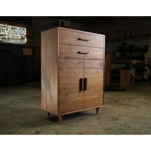 Alden Cabinet, 2 Drawer, Solid Wood Furniture, Modern Cabinet, Entry Table (Shown in Walnut)