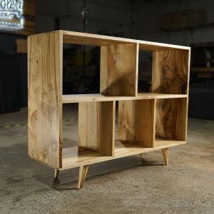 il_1000x1000.5900775947_jhnl.jpg Couzens Vinyl LP Console, 45"W, Bookshelf, Turntable Console, Mid-Century Vinyl Storage (Shown in Myrtle)