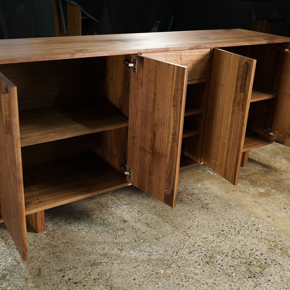 Elwell Buffet, 1 Drawer, Modern Sideboard, Modern Solid Wood Buffet (Shown in Walnut) - Image 3