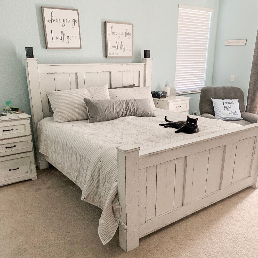 Griffin solid wood bed frame queen size and king size bed - Image 8