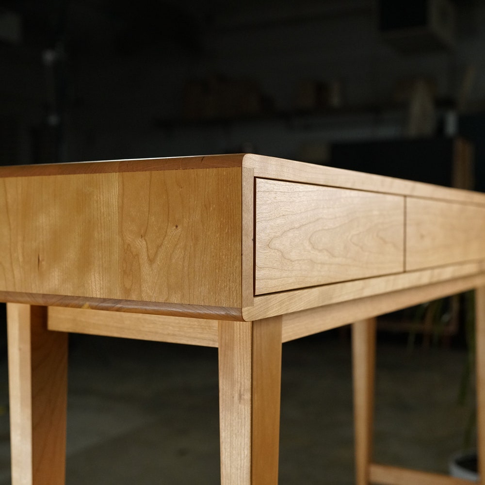 Legard Sofa Table, Modern Entryway Table, Modern Console Table, Wood Rectangular Entry Table, 3 Drawer (Shown in Cherry) - Image 2