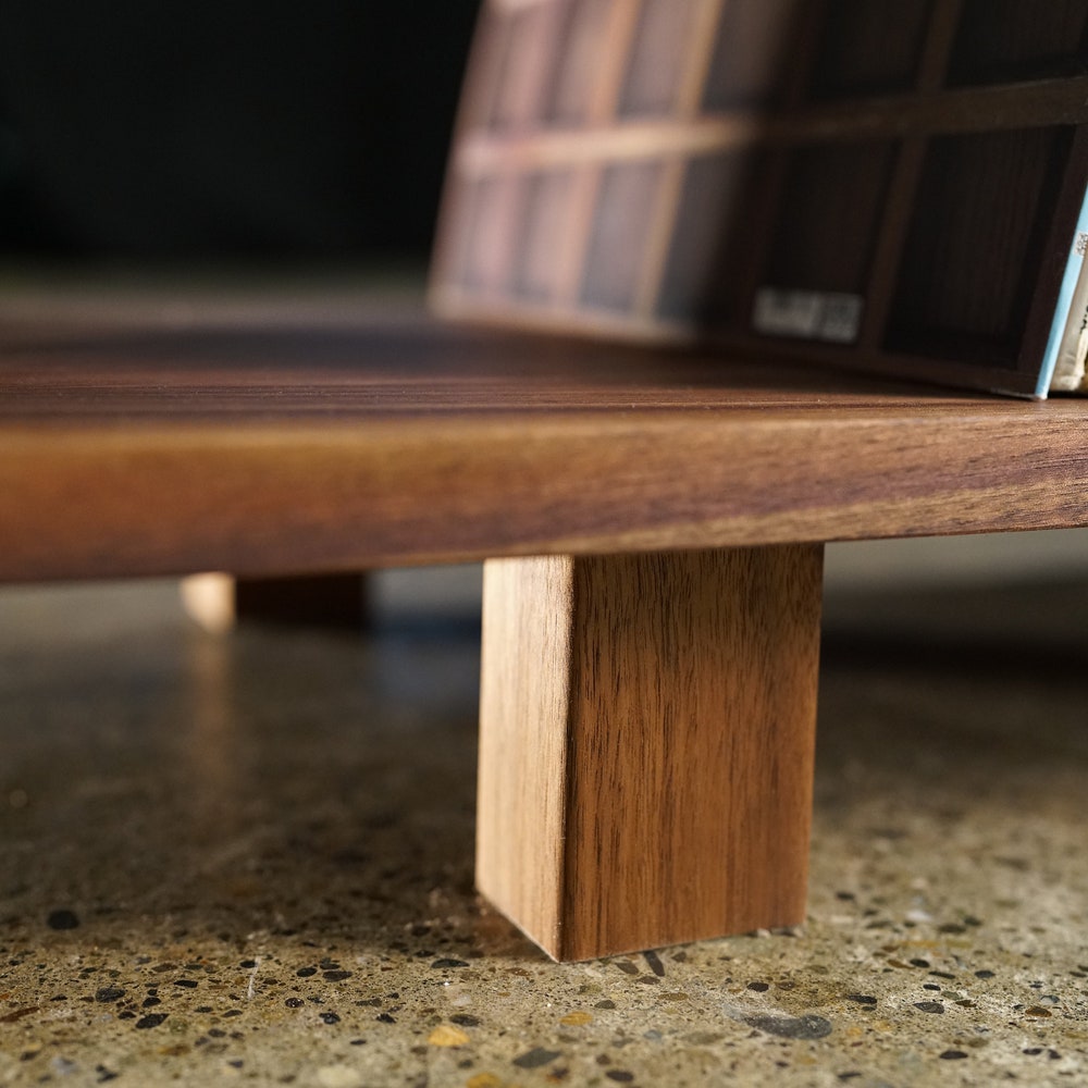 Sesto Vinyl Console, 65"W, Vinyl Storage Bookcase, Mid-Century Modern Bookshelf, Modern Record Storage (Shown in Walnut) - Image 5