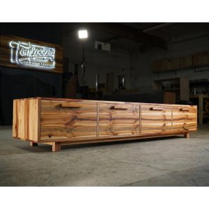 Clarkson Drawer Bench, 86"W, Modern Entryway Bench, Drawer Bench, Storage Bench, Solid Wood (Shown in Madrone)
