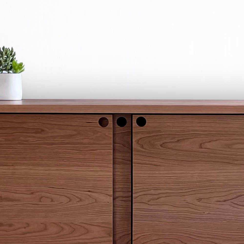 Mercer Media Console - Solid Cherry - 75"- Sliding Doors - In Stock! - Image 5