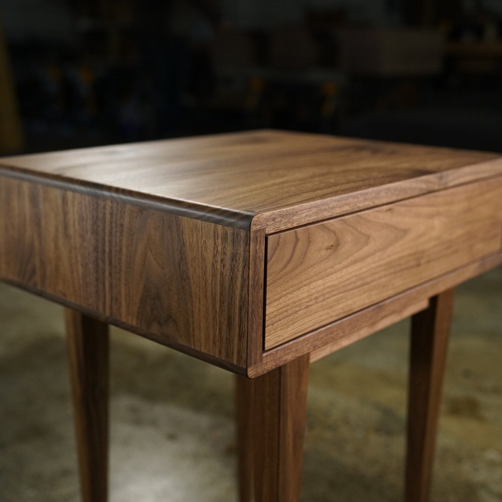 Legard End Table, Modern End Table, Wood Rectangular End Table, Solid walnut end table (Shown in Walnut) - Image 2