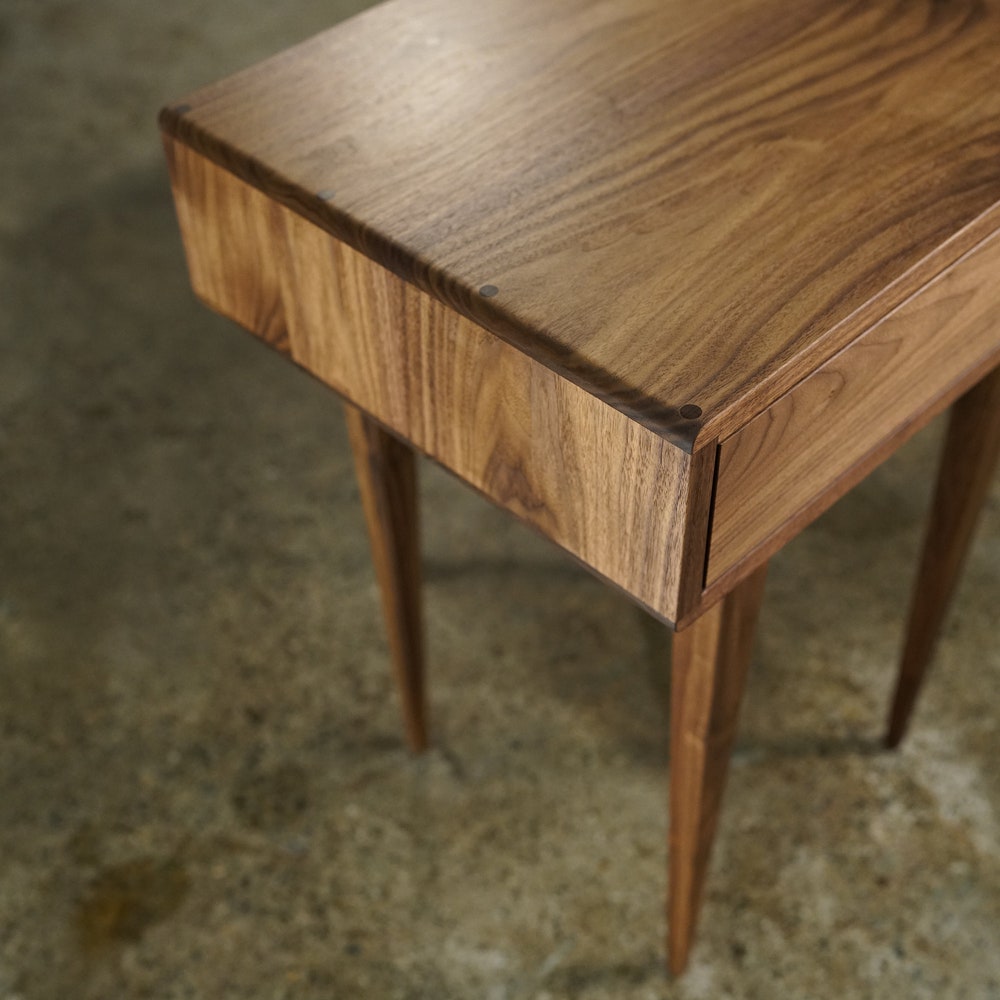 Legard End Table, Modern End Table, Wood Rectangular End Table, Solid walnut end table (Shown in Walnut) - Image 3