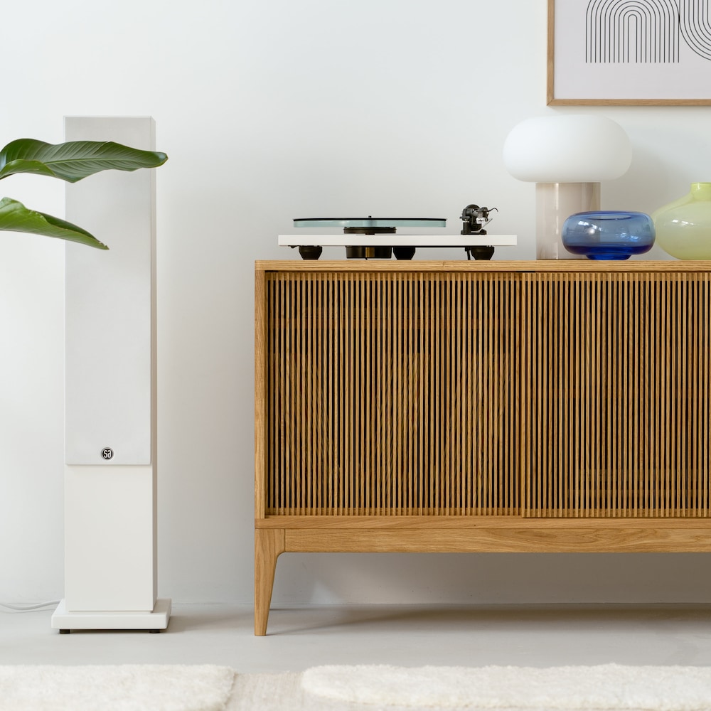 TONN 150 - Record player stand, vinyl record storage made of solid oak wood - Image 3