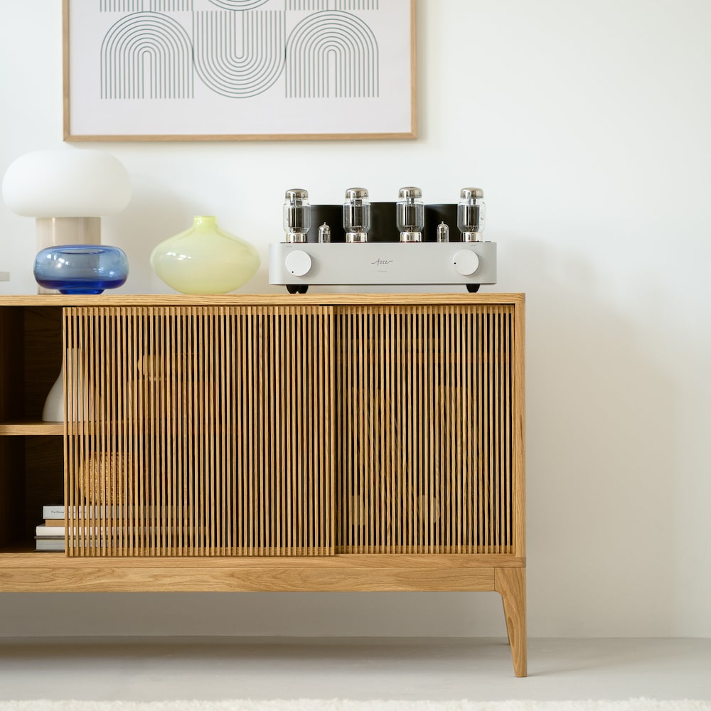 TONN 150 - Record player stand, vinyl record storage made of solid oak wood - Image 5