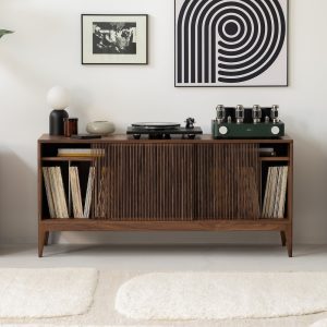 il_1000x1000.5978374516_ke5o.jpg TONN 150 - Record player stand, vinyl record storage made of American walnut wood