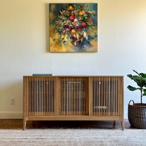 The Hendrix | Solid Wood | Mid-Century Modern Record & Storage Console