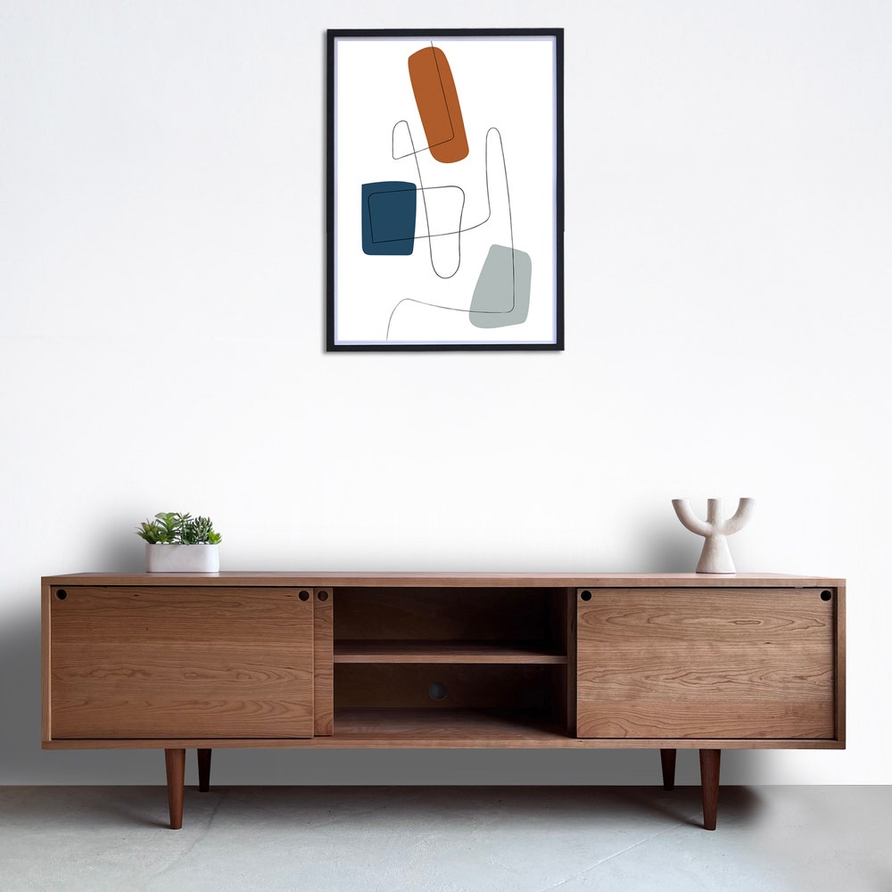 Mercer Media Console - Solid Cherry - 75"- Sliding Doors - In Stock! - Image 3