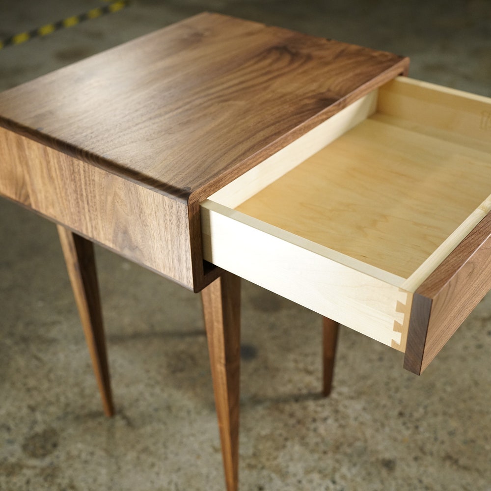 Legard End Table, Modern End Table, Wood Rectangular End Table, Solid walnut end table (Shown in Walnut) - Image 4