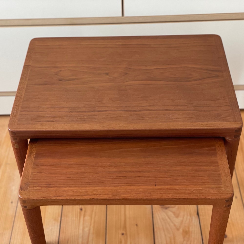 Rare! Danish Bramin nesting table 50s 60s Teak Coffee table Mid Century Couchtisch Vintage Side table teakwood sidetable - Image 10
