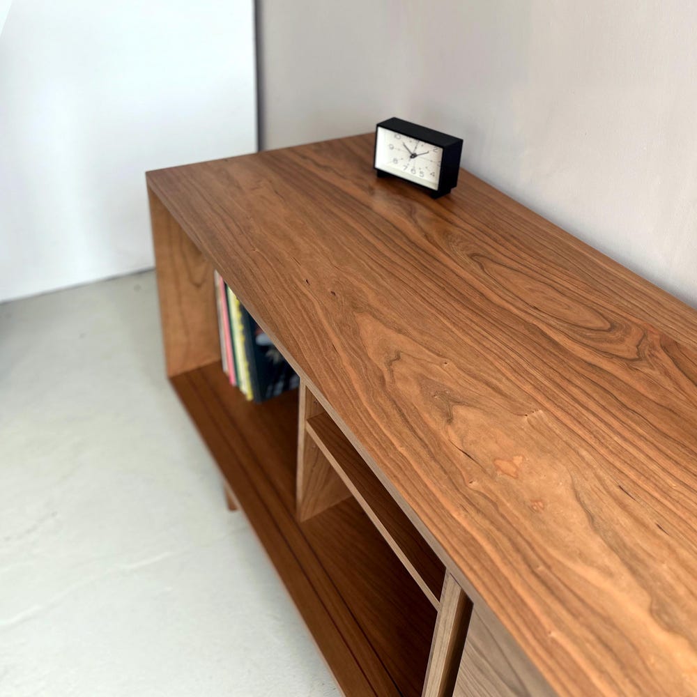 Kasse Media Console - 60" - Wood Base - Solid Cherry - Image 4