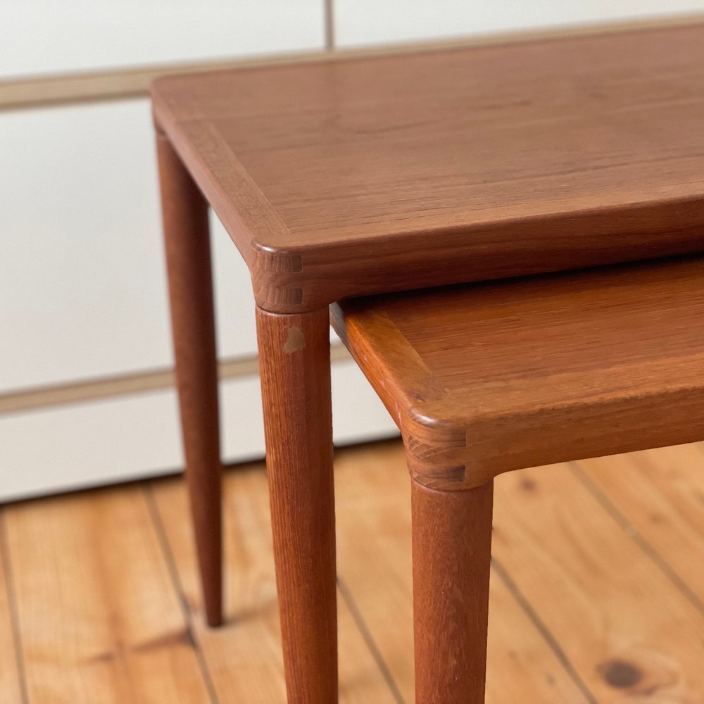 Rare! Danish Bramin nesting table 50s 60s Teak Coffee table Mid Century Couchtisch Vintage Side table teakwood sidetable - Image 6