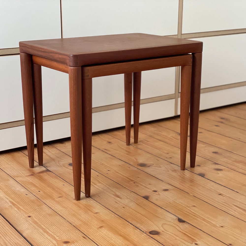 Rare! Danish Bramin nesting table 50s 60s Teak Coffee table Mid Century Couchtisch Vintage Side table teakwood sidetable - Image 8