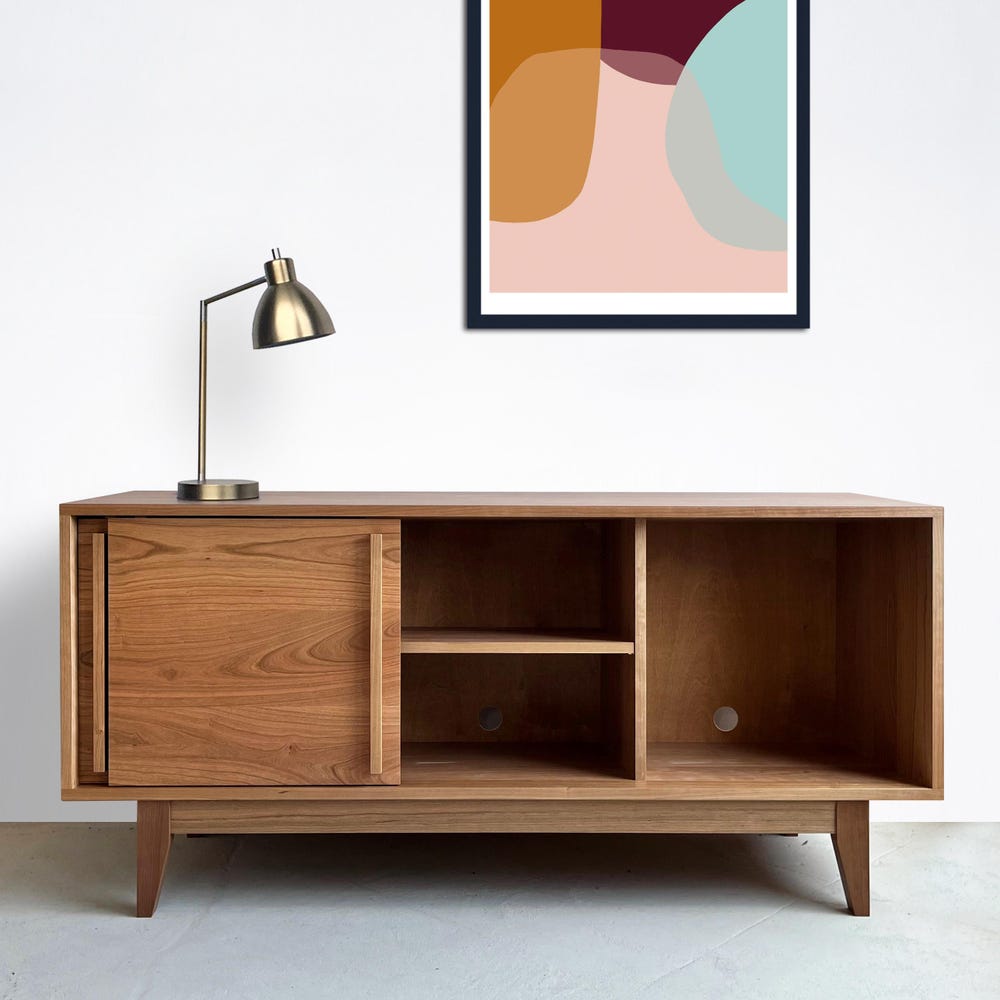 Kasse Media Console - 60" - Wood Base - Solid Cherry - Image 6